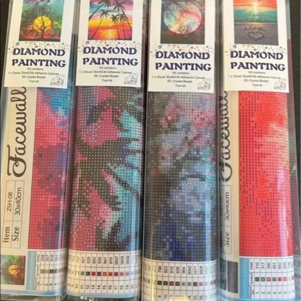 4Pack Diamond Painting Kits for Adults 5D Diamond